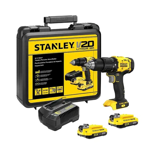 [SCD712D2K-B3] Taladro inalambrico 20 V STANLEY Lithium / FATMAX / Percucion SCD712D2K-B3 / DEWALT-6-D-1-H